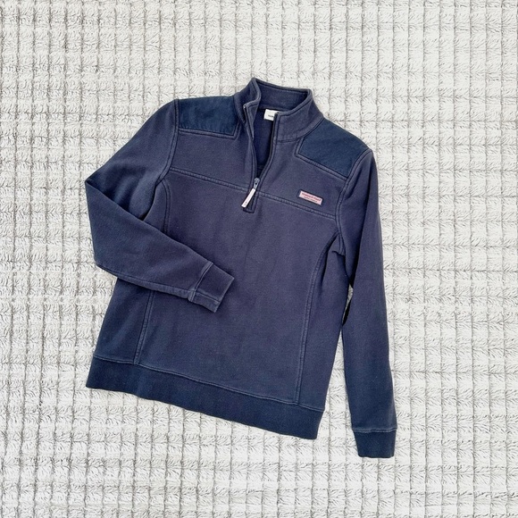 Vineyard Vines Navy Quarter Zip - Picture 1 of 3